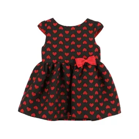 Angel’s face Oksana zwarte baby jurk met rode hartjes
