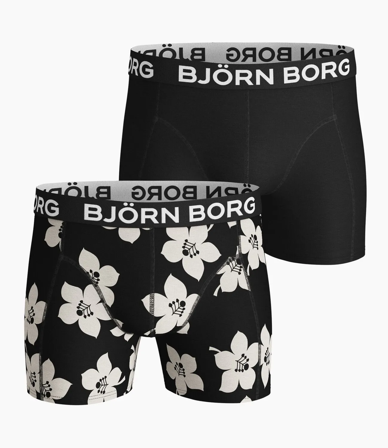 Boxershort Björn Borg Men Shorts Sammy BB Graphic Floral Black Beauty (2 pack)