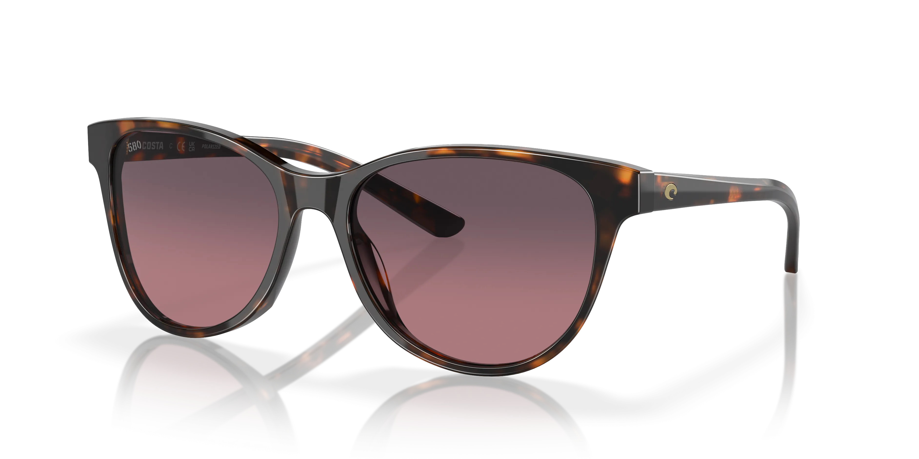 COSTA 6S2012 CATHERINE M (57  17) GEPOLARISEERD WITH ROZE LENSES AND TORTOISE FRAME