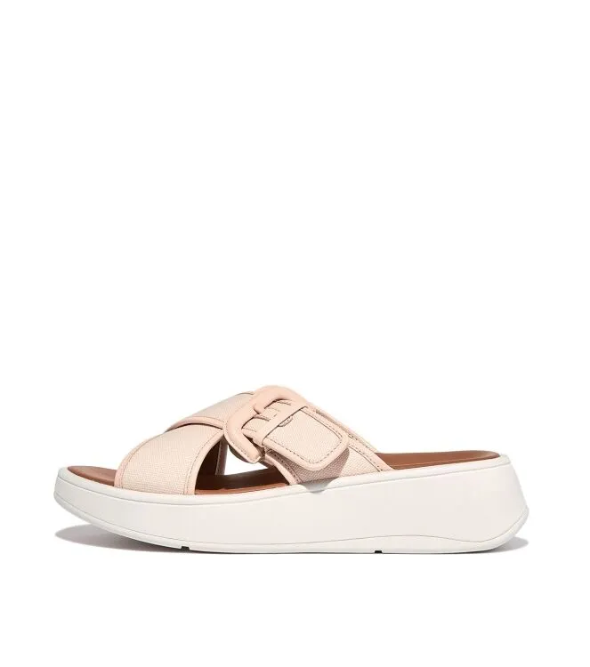 FITFLOP FMODE BUCKLE FLATFORM ROSE FOAM SLIPPERS