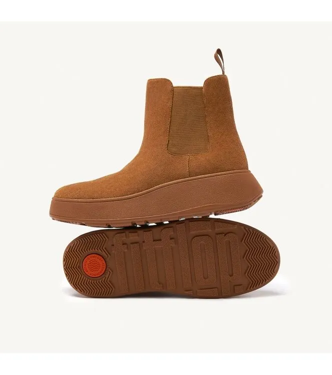 FITFLOP FMODE FLATFORM LIGHT TAN LAARZEN