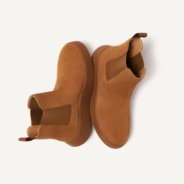 FITFLOP FMODE SUEDE FLATFORM CHELSEA BOOTS