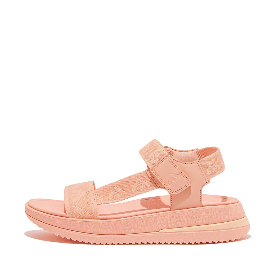 FITFLOP FITFLOP SURFF SANDAL  WOVEN DEVICE PEACH PARFAIT SLIPPERS