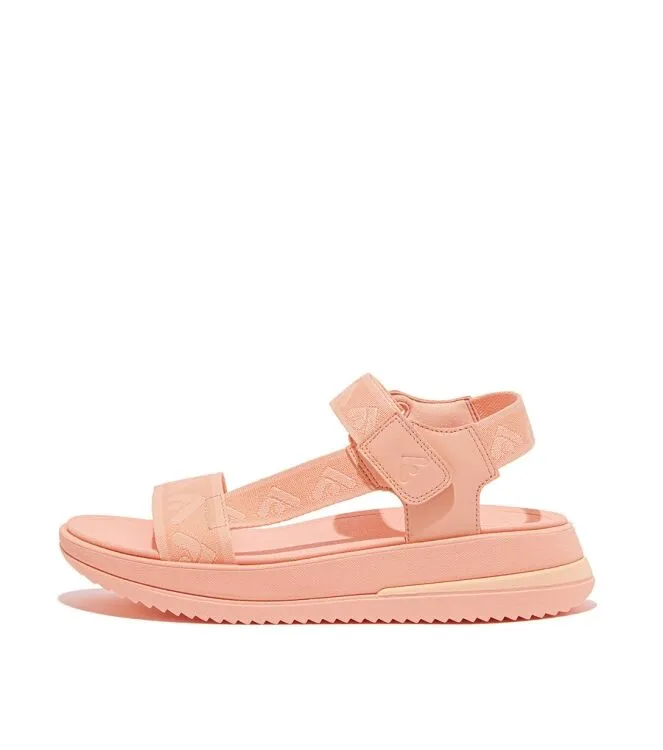 FITFLOP FITFLOP SURFF SANDAL  WOVEN DEVICE PEACH PARFAIT SLIPPERS