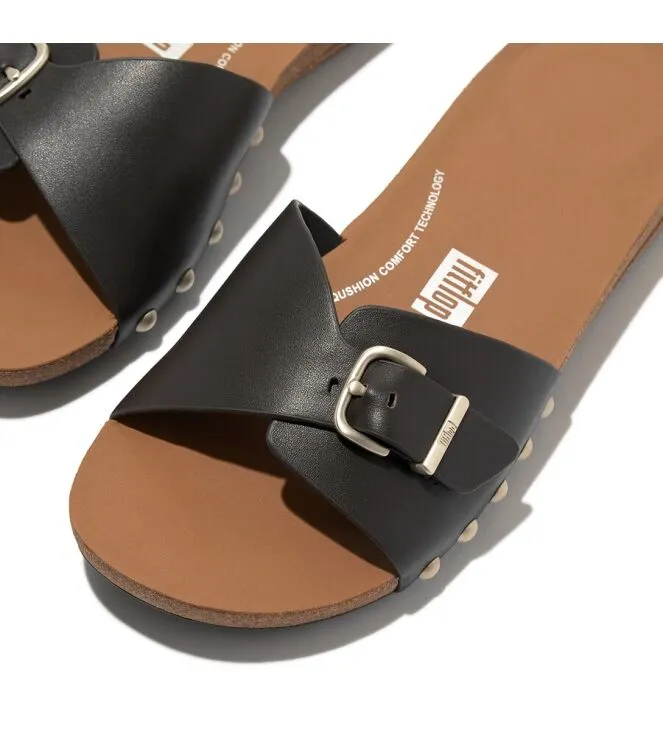 FitFlop Iqushion Adjustable Buckle chocolate brown Slippers