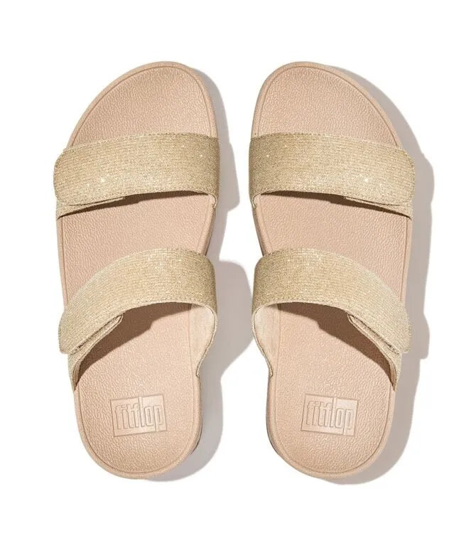 FitFlop Lulu Adjustable Shimmerlux platino Slippers