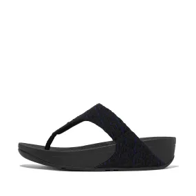 FitFlop Lulu Geo-Webbing black mix Slippers