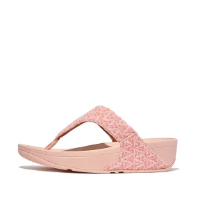 FitFlop Lulu Geo-Webbing pink salt Slippers