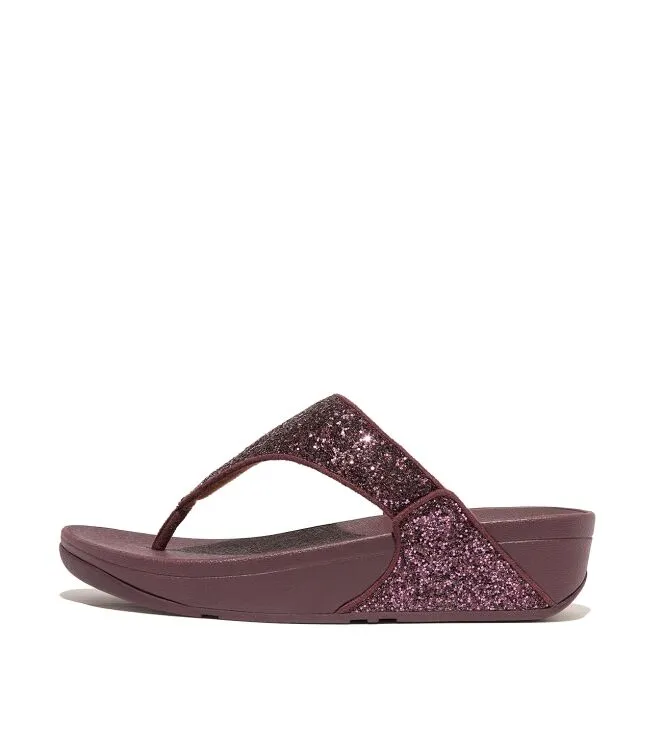 FITFLOP LULU GLITTER TOETHONGS PU GLITTER SLIPPERS