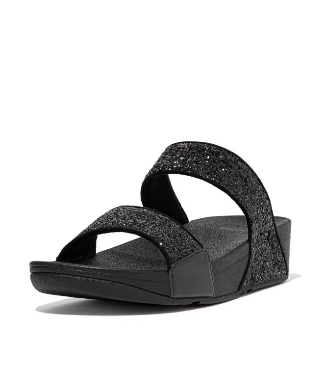 FitFlop Lulu Slide Glitter black glitter Slippers
