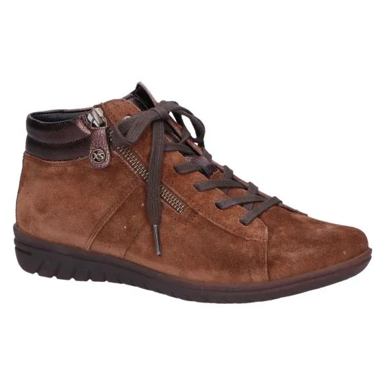 Hartjes 83572 Veterboot met rits bruin/nuss suede