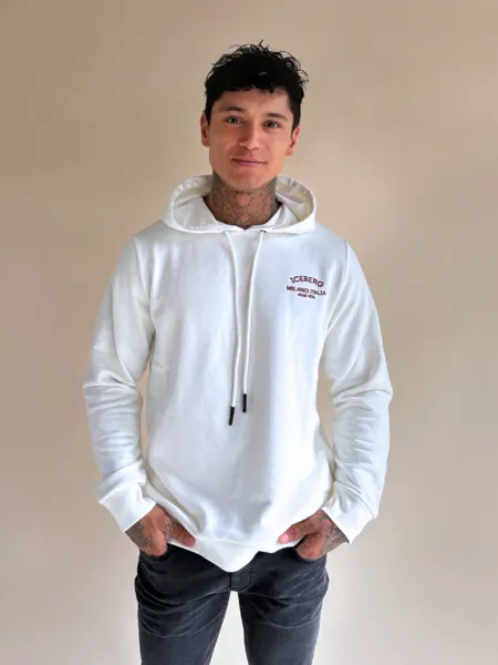 ICEBERG ICEBERG MILANO ITALIA HOODIE   IVORY