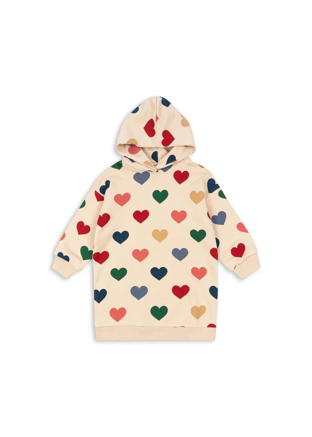 Konges Slojd Lou bon coeur hoodie dress jurk met hartjes