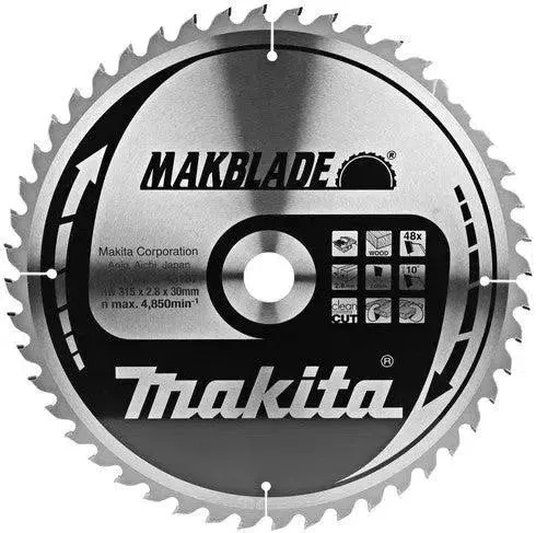 MAKITA TAFELZAAGBLAD VOOR HOUT | MAKBLADE | Ø 315MM ASGAT 30MM 48T  B46187