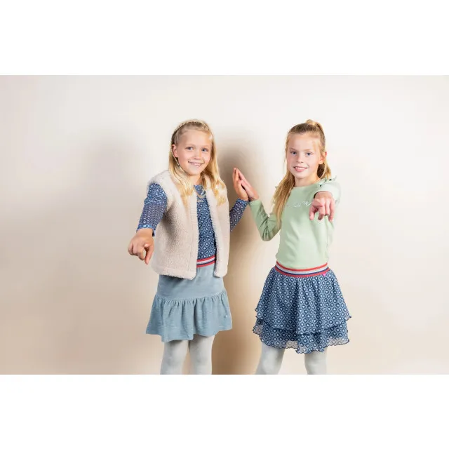 MAYCE Winter jurk meisjes mesh, hartjes