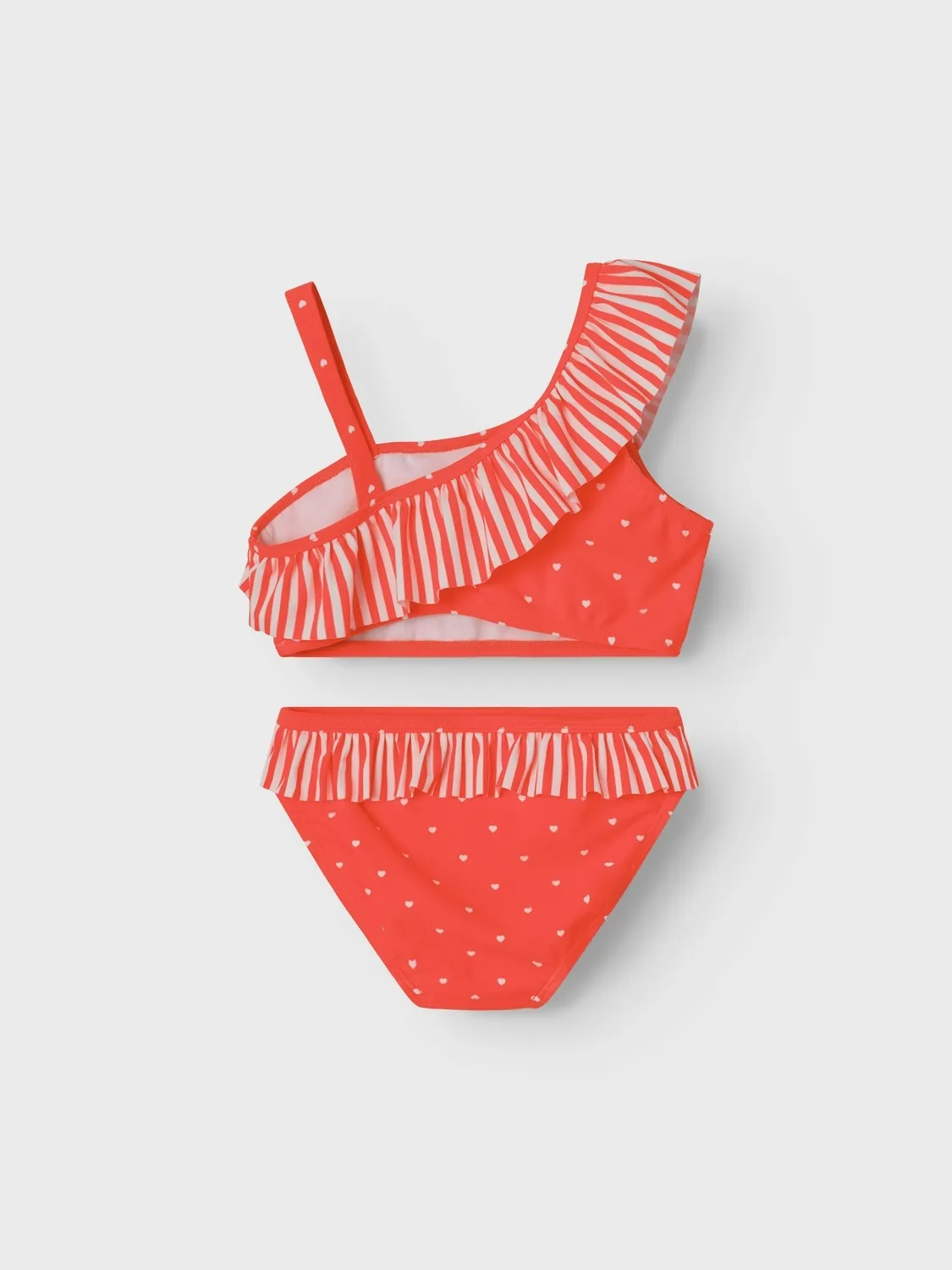 Name It Meisjes Bikiniset Kinderen NMFZEDOT Hartjes Print Rood