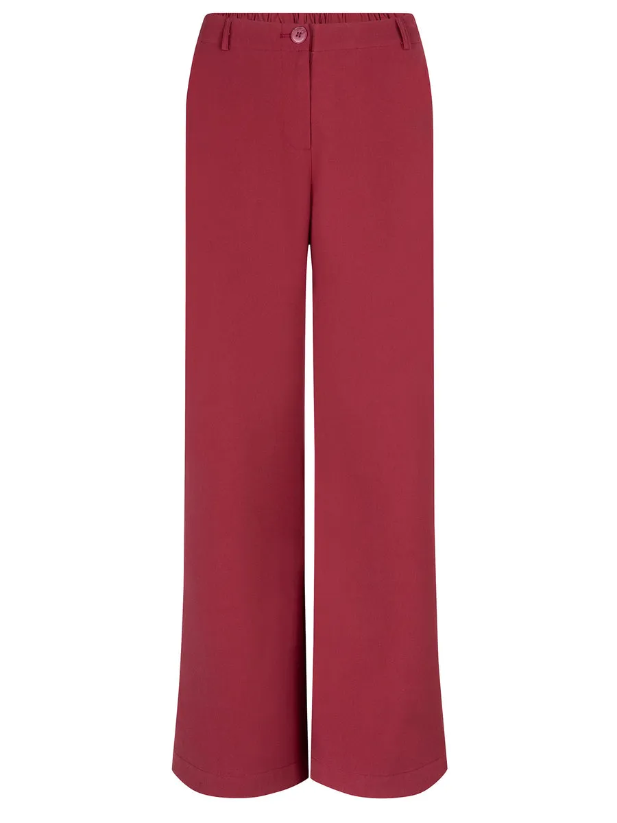 PANTS SOLANGE  WINE RED