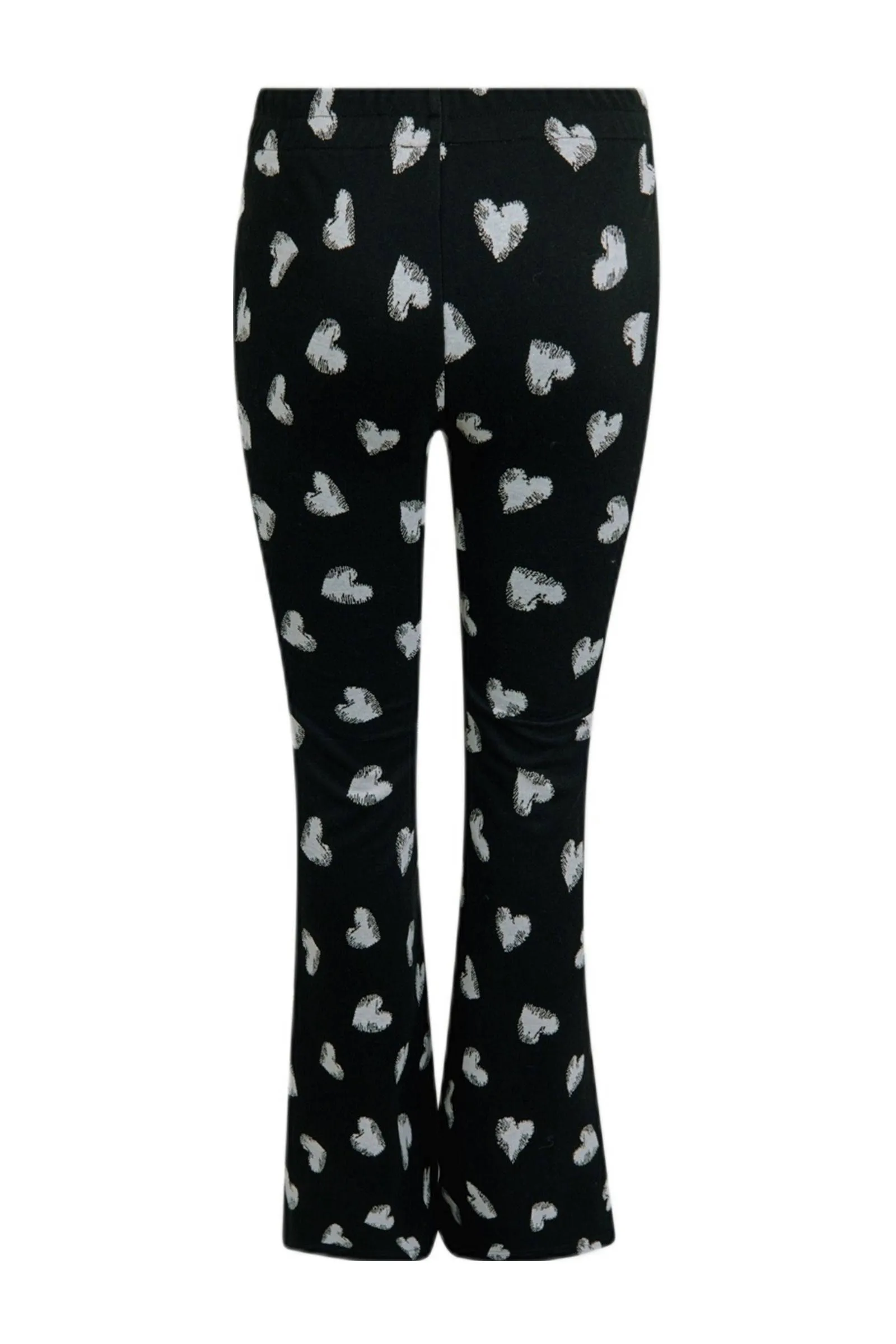 Shoeby broek met hartjes zwart/wit  