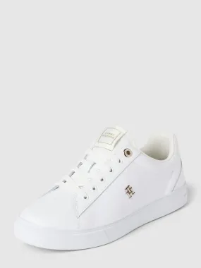 Tommy Hilfiger Sneakers van leer met labelapplicatie, model 'ESSENTIAL' in wit