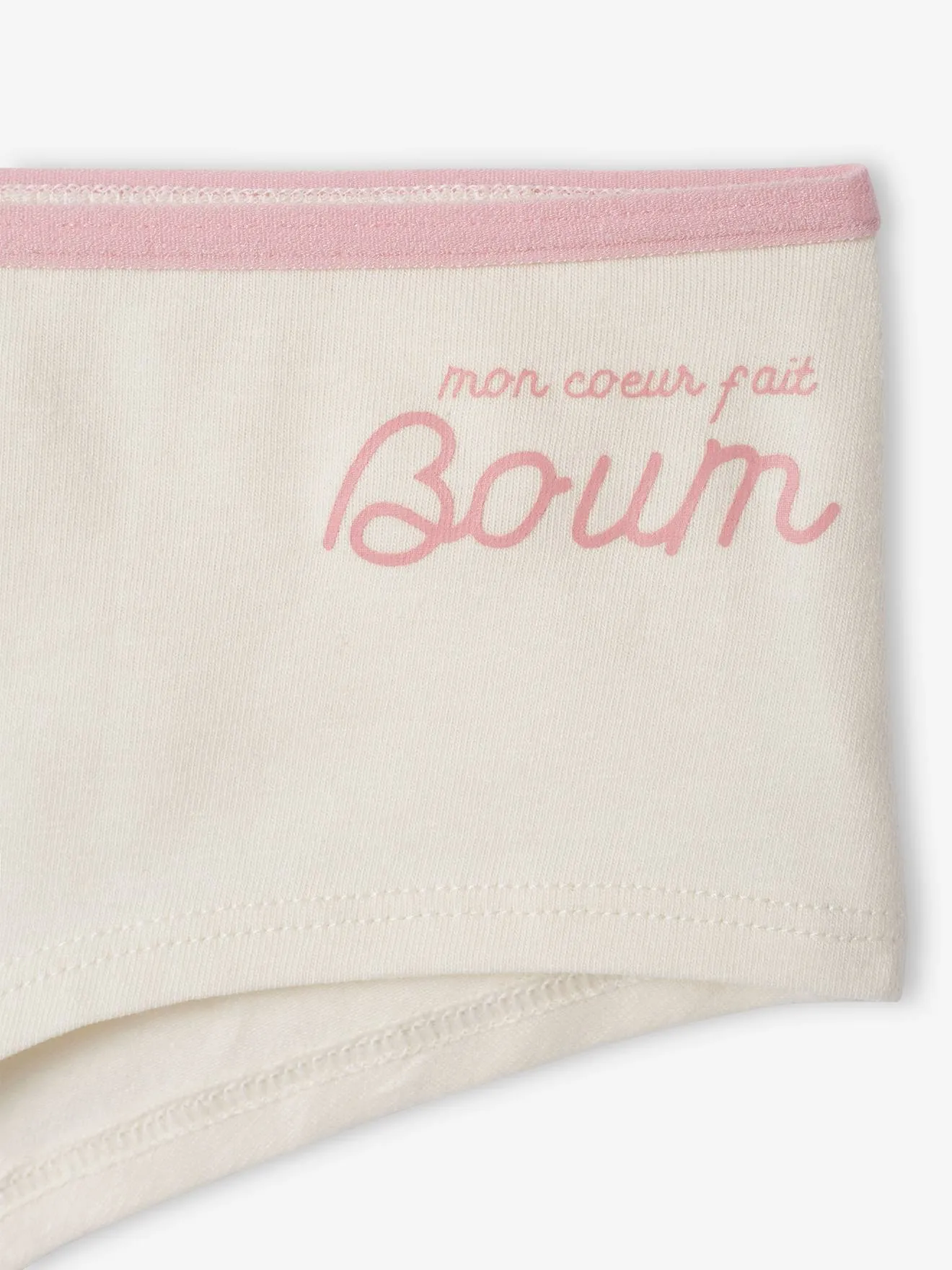 VERTBAUDET  SET MET 7 SHORTIES MET HARTJES VOOR MEISJES  BLAUW