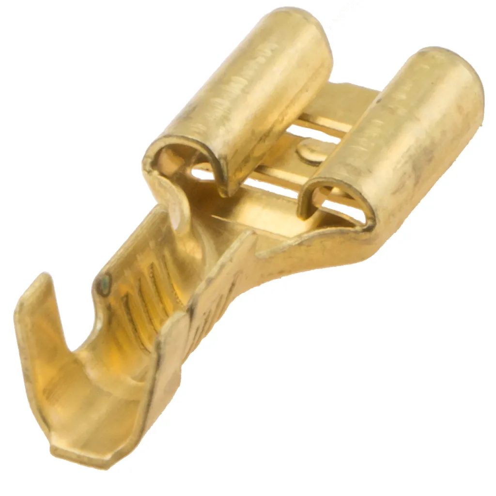 VLAKSTEKERHULS MESSING 6.3, 0.5 1.5MM² (100X)