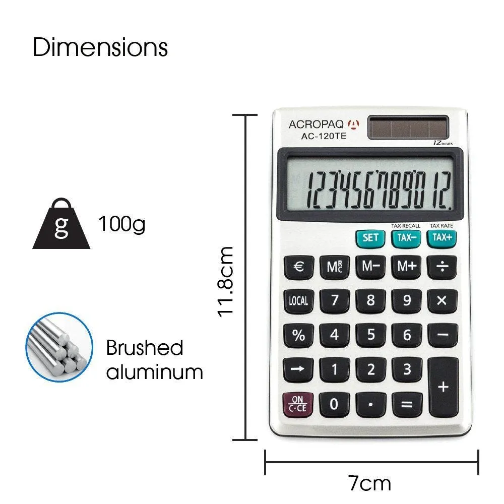 Zakrekenmachine AC 120 TE 12 cijfers